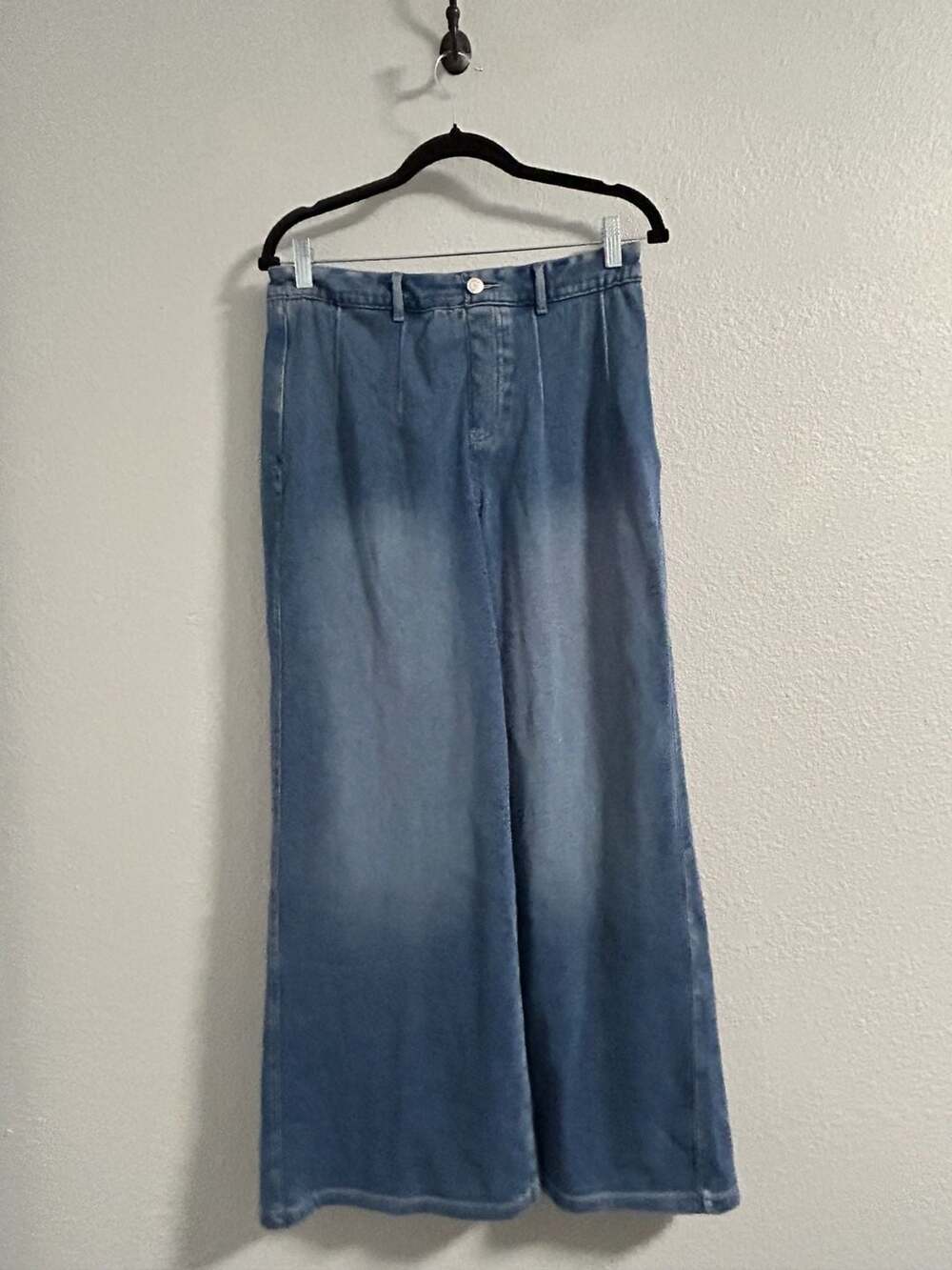 Halara Women's Flex High Waisted Pockets Baggy Wide Leg Washed Casual Jeans
